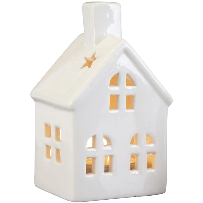Windlicht - Haus - Aus Keramik - 7 X 6 X 11,5 Cm 3 Windlicht - Haus - Aus Keramik - 7 X 6 X 11,5 Cm