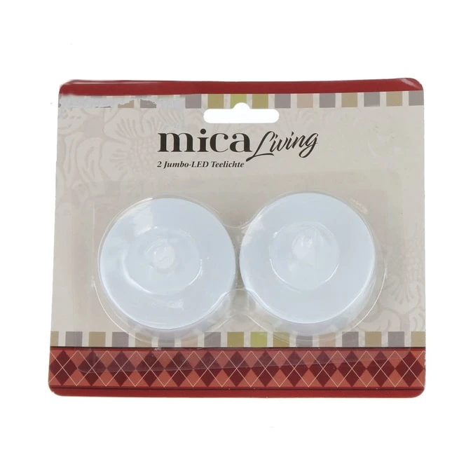 2 Jumbo LED Teelichte - Ca. 5,9 X 5 Cm 3 2 Jumbo LED Teelichte - Ca. 5,9 X 5 Cm