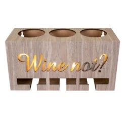 LED-Weinflaschen- Und Gläserhalter - Aus Holz - 30 X 12,5 X 15 Cm 9 LED-Weinflaschen- Und Gläserhalter - Aus Holz - 30 X 12,5 X 15 Cm -Heimdekoration Angebote 200948 4016096308650 mica living led weinflaschen glaeserhalter 02