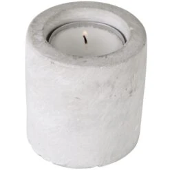 Kerzenhalter - Aus Zement - 6,5 X 6 Cm 9 Kerzenhalter - Aus Zement - 6,5 X 6 Cm -Heimdekoration Angebote 202338 1819671