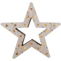 LED-Stern - Aus Holz - 30,5 X 28,5 Cm -Heimdekoration Angebote 210530 3