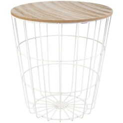 Beistelltisch - Ø = Ca. 39 Cm - Weiß