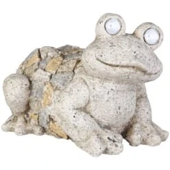 LED-Solarfrosch - Aus Magnesia - 28,5 X 25 X 22 Cm