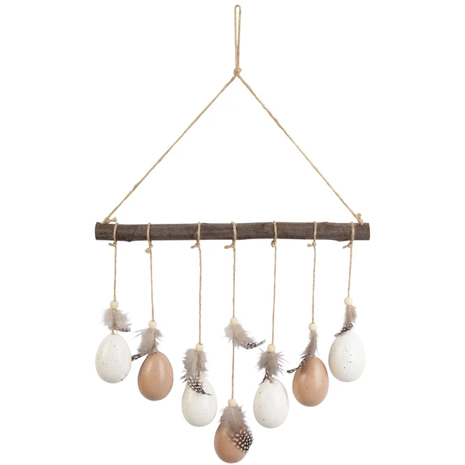 Dekohänger - Zweig Mit Eiern - Aus Holz - Ca. 30 X 4 X 50 Cm 4 Dekohänger - Zweig Mit Eiern - Aus Holz - Ca. 30 X 4 X 50 Cm – Bild 2