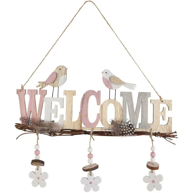 Dekohänger - Welcome - Aus Holz - Ca. 35 X 2,5 X 39,5 Cm 3 Dekohänger - Welcome - Aus Holz - Ca. 35 X 2,5 X 39,5 Cm