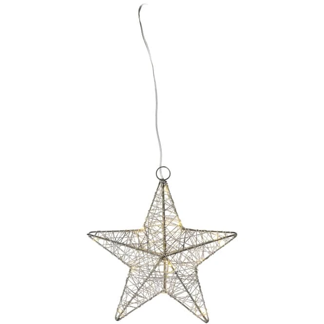 10er LED-Stern - Silber - Verschiedene Größen 3 10er LED-Stern - Silber - Verschiedene Größen