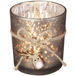 Teelichtglas - Rentier - Ca. 7,5 X 8 Cm - 1 Stück 9 Teelichtglas - Rentier - Ca. 7,5 X 8 Cm - 1 Stück -Heimdekoration Angebote 218976 2