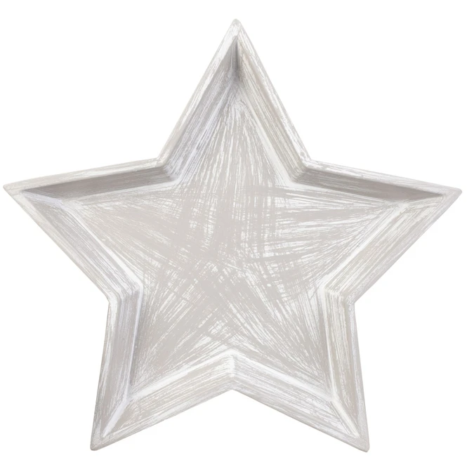 Dekoteller - Stern - Aus Holz - Ø = Ca. 41 Cm 4 Dekoteller - Stern - Aus Holz - Ø = Ca. 41 Cm – Bild 2