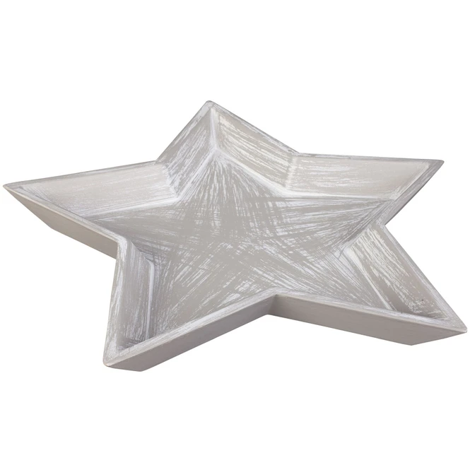 Dekoteller - Stern - Aus Holz - Ø = Ca. 41 Cm 5 Dekoteller - Stern - Aus Holz - Ø = Ca. 41 Cm – Bild 3