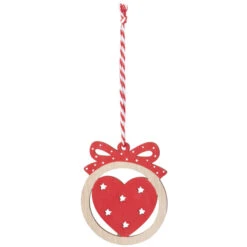 Dekohänger - Christbaumkugeln - Aus Holz - Ca. 10 X 6 Cm - 12 Stück -Heimdekoration Angebote 219032 3