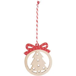 Dekohänger - Christbaumkugeln - Aus Holz - Ca. 10 X 6 Cm - 12 Stück -Heimdekoration Angebote 219032 4