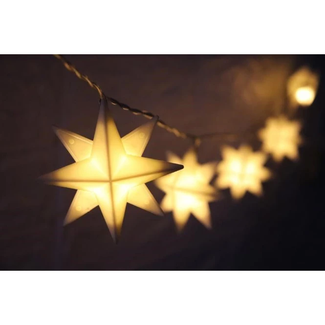 10er LED-Lichterkette - Sterne - Ø = 7 Cm 3 10er LED-Lichterkette - Sterne - Ø = 7 Cm