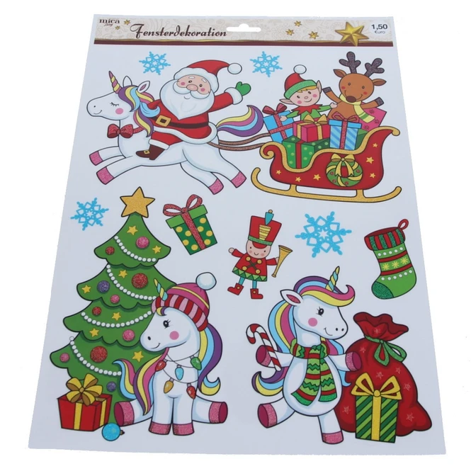 Fensterbilder - Weihnachten - 1 Bogen 3 Fensterbilder - Weihnachten - 1 Bogen