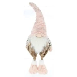 Wichtel Stehend Rosa/braun - Aus Textil - 22x16x56 Cm