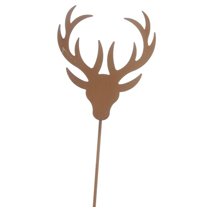 Pflanzenstecker - Hirschkopf - Ca. 58 X 11 Cm 3 Pflanzenstecker - Hirschkopf - Ca. 58 X 11 Cm