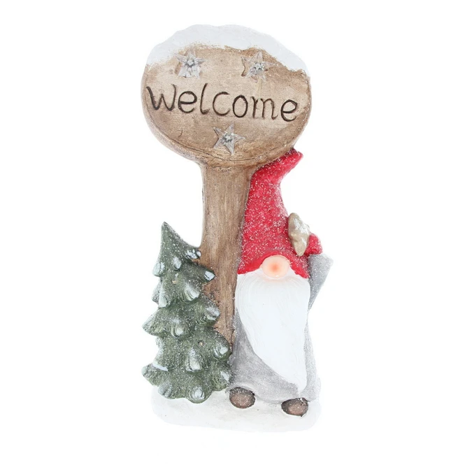 Wichtel Mit Schild Und LED - Ca. 22,5 X 15,5 X 45,5 Cm 3 Wichtel Mit Schild Und LED - Ca. 22,5 X 15,5 X 45,5 Cm