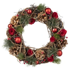 Dekokranz - Aus Holz - Ø = Ca. 34 Cm - Rot