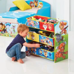 Paw Patrol - Regal Mit 6 Boxen -Heimdekoration Angebote 229598 5013138665268 paw regalpawpatrol 6