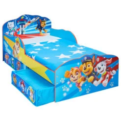 Paw Patrol - Kinderbett Mit Stauraum - Blau - Ca. 70 X 140 Cm -Heimdekoration Angebote 229601 5013138670804 paw kinderbettpawpatrol 1