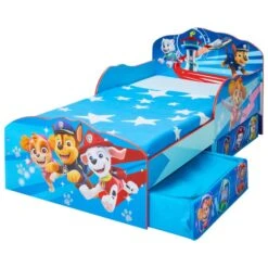 Paw Patrol - Kinderbett Mit Stauraum - Blau - Ca. 70 X 140 Cm -Heimdekoration Angebote 229601 5013138670804 paw kinderbettpawpatrol 2