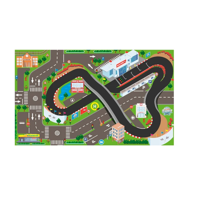 Spielteppich - Rennstrecke - Maße Ca. 120 X 72 Cm 3 Spielteppich - Rennstrecke - Maße Ca. 120 X 72 Cm