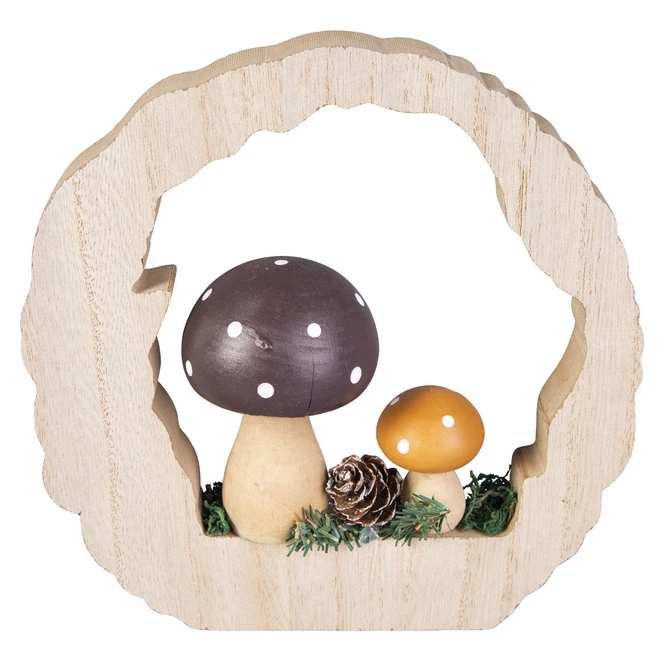 Standdeko - Pilze - Aus Holz - Ca. 18 X 2 X 18,5 Cm 3 Standdeko - Pilze - Aus Holz - Ca. 18 X 2 X 18,5 Cm