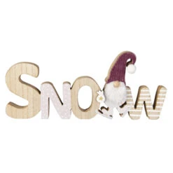 Deko-Schriftzug - Snow - Aus Holz - Ca. 26 X 2 X 11 Cm