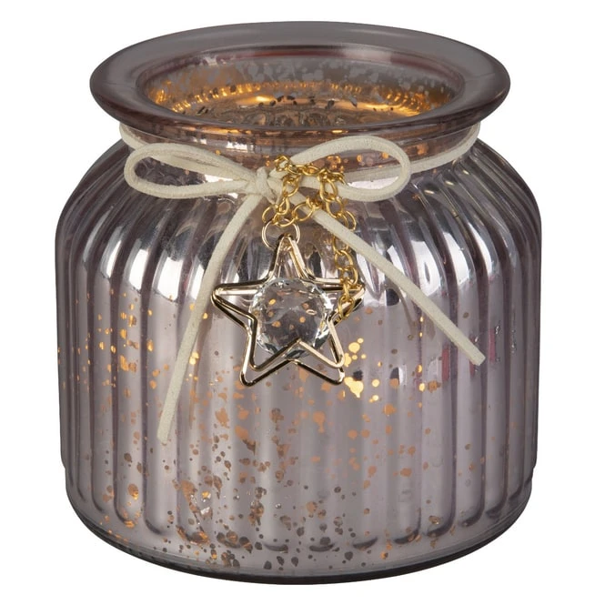 Teelichtglas - Stern - Ca. 11 X 10 Cm 3 Teelichtglas - Stern - Ca. 11 X 10 Cm