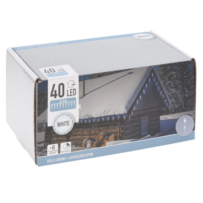 40er LED-Lichterkette - Eiszapfen - Ca. 570 Cm 4 40er LED-Lichterkette - Eiszapfen - Ca. 570 Cm – Bild 2