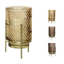 Teelichtglas - Ca. 9 X 15,5 Cm - 1 Stück - Braun -Heimdekoration Angebote 230015 8720093381238 kaemingk teelichthalter auf fuss 00