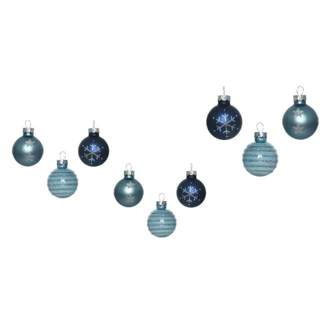 Christbaumkugeln - Winter Joy - Ø = Ca. 3 Cm - 9 Stück 3 Christbaumkugeln - Winter Joy - Ø = Ca. 3 Cm - 9 Stück
