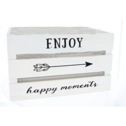 Box S - Weiß - Aus Holz - Ca. 25 X 14 X 10 Cm