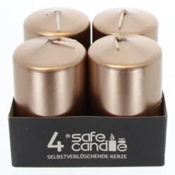 Stumpenkerzen - Ca. 5 X 8 Cm - Kupfer - 4 Stück