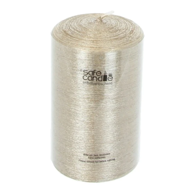 Stumpenkerze - Rustikana - Ca. 6 X 10 Cm - Cremegold 3 Stumpenkerze - Rustikana - Ca. 6 X 10 Cm - Cremegold