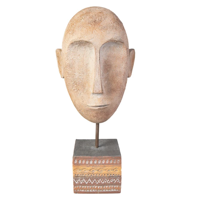 Standdeko - Maske - Aus Magnesia - Ca. 21 X 14 X 49 Cm 3 Standdeko - Maske - Aus Magnesia - Ca. 21 X 14 X 49 Cm