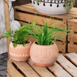 Pflanzgefäß - Aus Keramik - Ca. 12,5 X 12,5 X 9,5 Cm