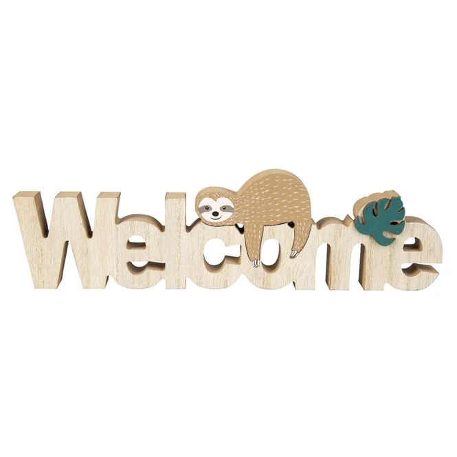 Deko-Schriftzug - Welcome - Aus Holz - Ca. 31 X 2,5 X 9 Cm 3 Deko-Schriftzug - Welcome - Aus Holz - Ca. 31 X 2,5 X 9 Cm