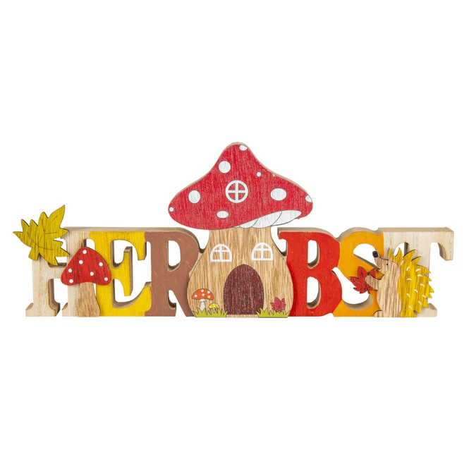 Deko-Schriftzug - Herbst - Aus Holz - Ca. 30 X 2,5 X 12 Cm 3 Deko-Schriftzug - Herbst - Aus Holz - Ca. 30 X 2,5 X 12 Cm