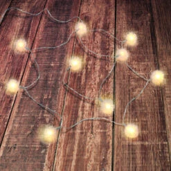 Lichterkette Schneebälle - Mit 10 LED - Ca. 3 X 165 Cm 7 Lichterkette Schneebälle - Mit 10 LED - Ca. 3 X 165 Cm -Heimdekoration Angebote 238957 4016096438050 micaliving led lichterkette 01