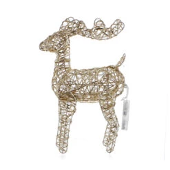 Hirsch Gold Mit LED - Ca. 40 Cm