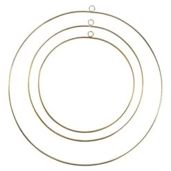 Dekohänger - Ringe - 3 Stück - Gold -Heimdekoration Angebote 239417 1