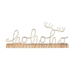 Schriftzug - HoHoHo Mit LED - Ca. 30 X 4 X 13 Cm