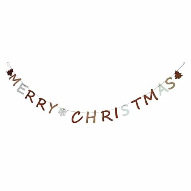 Girlande - Merry Christmas - Aus Holz - 12 X 185 Cm 3 Girlande - Merry Christmas - Aus Holz - 12 X 185 Cm