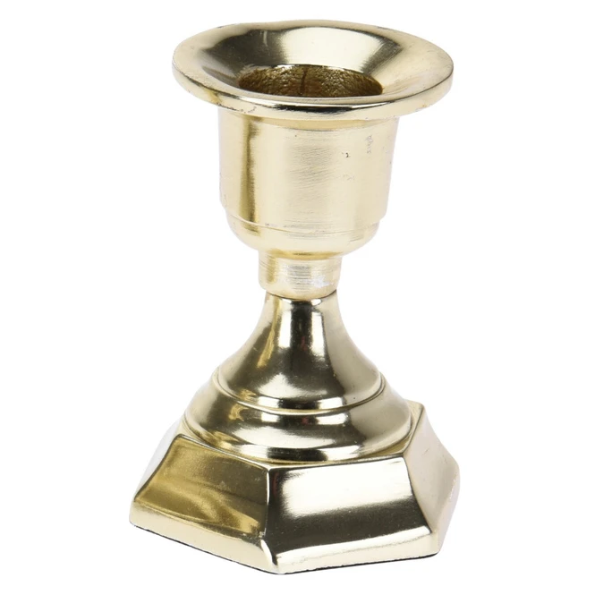 Kerzenständer - Ca. 6 X 6 X 8 Cm - 1 Stück - Gold 3 Kerzenständer - Ca. 6 X 6 X 8 Cm - 1 Stück - Gold