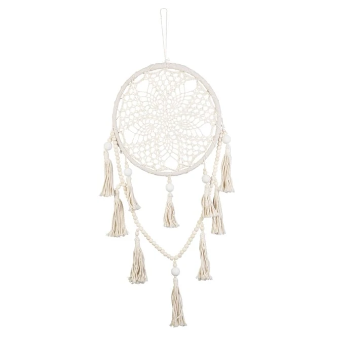 Dekohänger Traumfänger - Aus Textil Und Holz - Ca. 83 X 30 Cm 3 Dekohänger Traumfänger - Aus Textil Und Holz - Ca. 83 X 30 Cm
