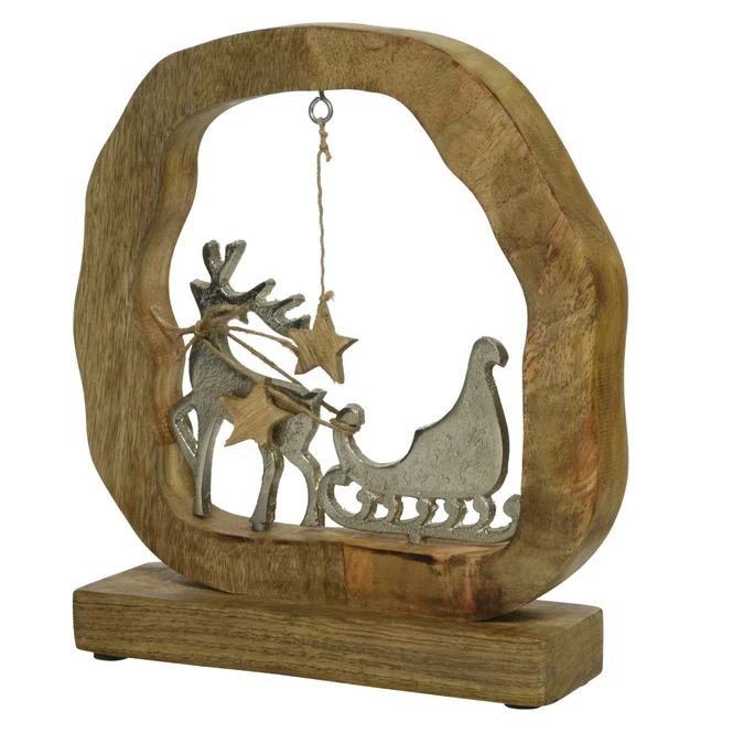 Standdeko - Rentier - Aus Holz - Ca. 21 X 5 Cm - 1 Stück 5 Standdeko - Rentier - Aus Holz - Ca. 21 X 5 Cm - 1 Stück – Bild 3