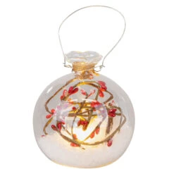 LED-Kugel - Schnee - Ø = Ca. 10 Cm - 1 Stück -Heimdekoration Angebote 240743 1 neu