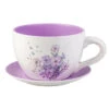 Pflanztasse - Blumen - Aus Keramik - Ca. 29 X 23 X 14,5 Cm -Heimdekoration Angebote 242951 242952 4016096446741 mica living pflanztasse blumen weiss rosa 01