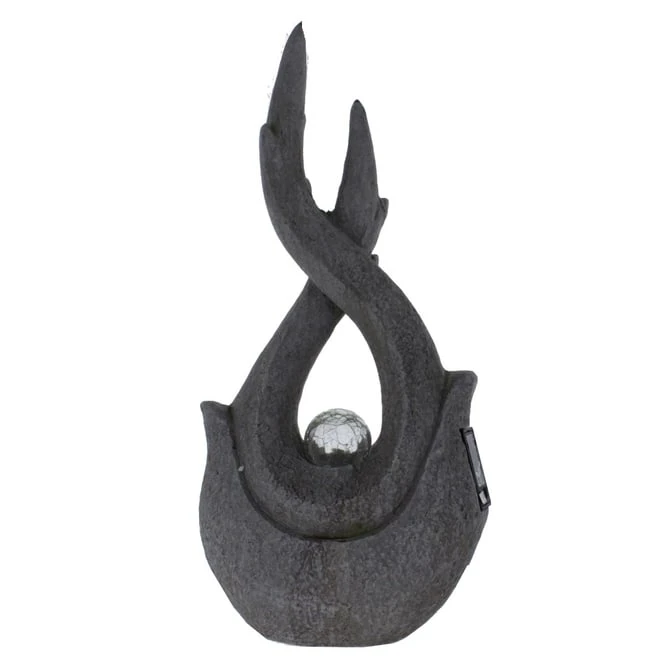 Dekoobjekt Mit Solar LED - Aus Magnesia - Ca. 26 X 15,5 X 55 Cm 3 Dekoobjekt Mit Solar LED - Aus Magnesia - Ca. 26 X 15,5 X 55 Cm