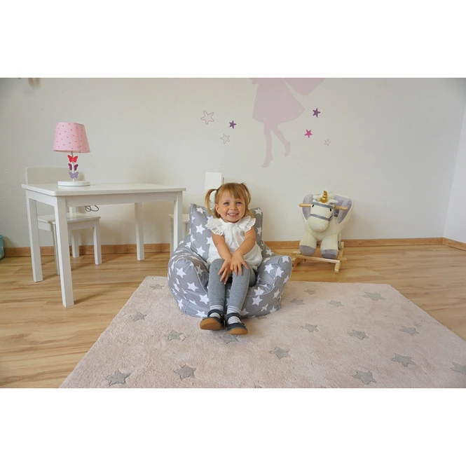 Kindersitzsack Sterne - Grau/weiß 6 Kindersitzsack Sterne - Grau/weiß – Bild 4